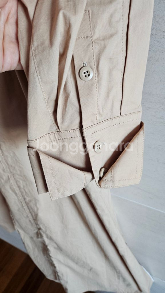 (정품) 듀엘 셔츠 벨티드 롱원핏--5