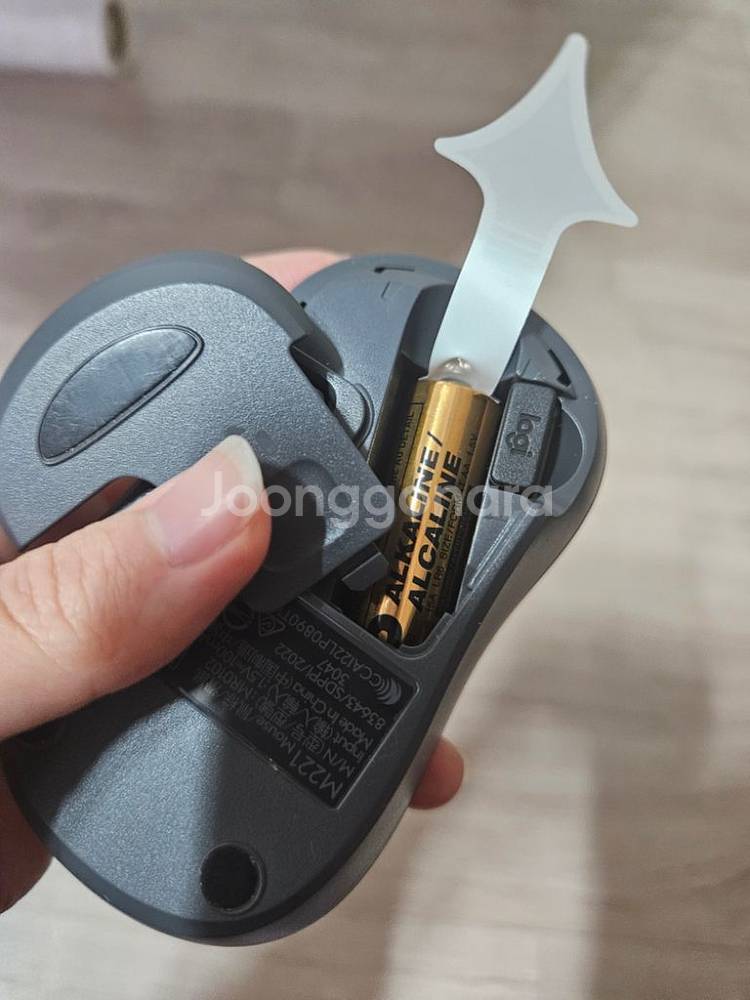 로지텍 무선마우스 건전지내장(새제품)--2