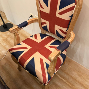 빈티지 영국 국기 의자