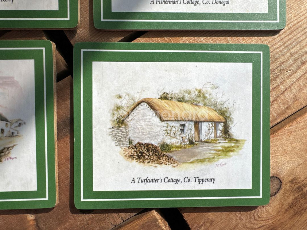 (아일랜드) 빈티지 코티지 코스터 세트--4