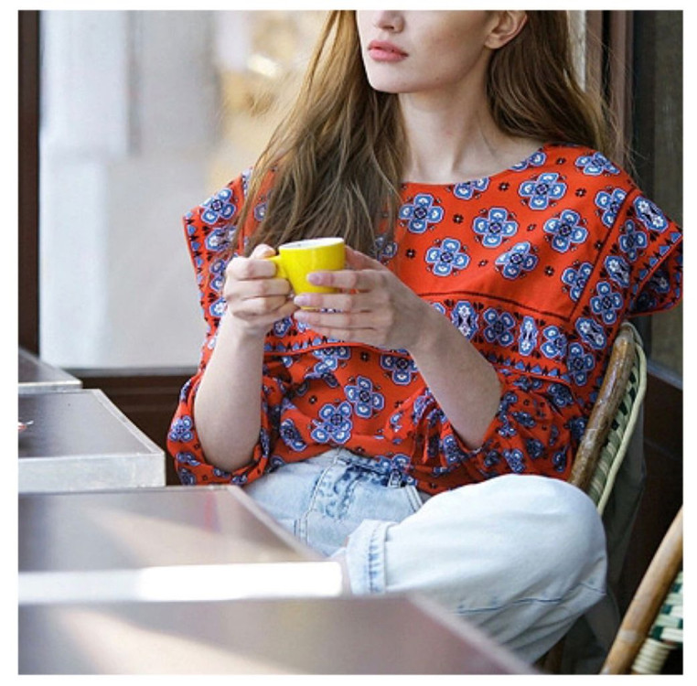 산드로 달라 블라우스 0사이즈 (44-55사이즈) 이미지