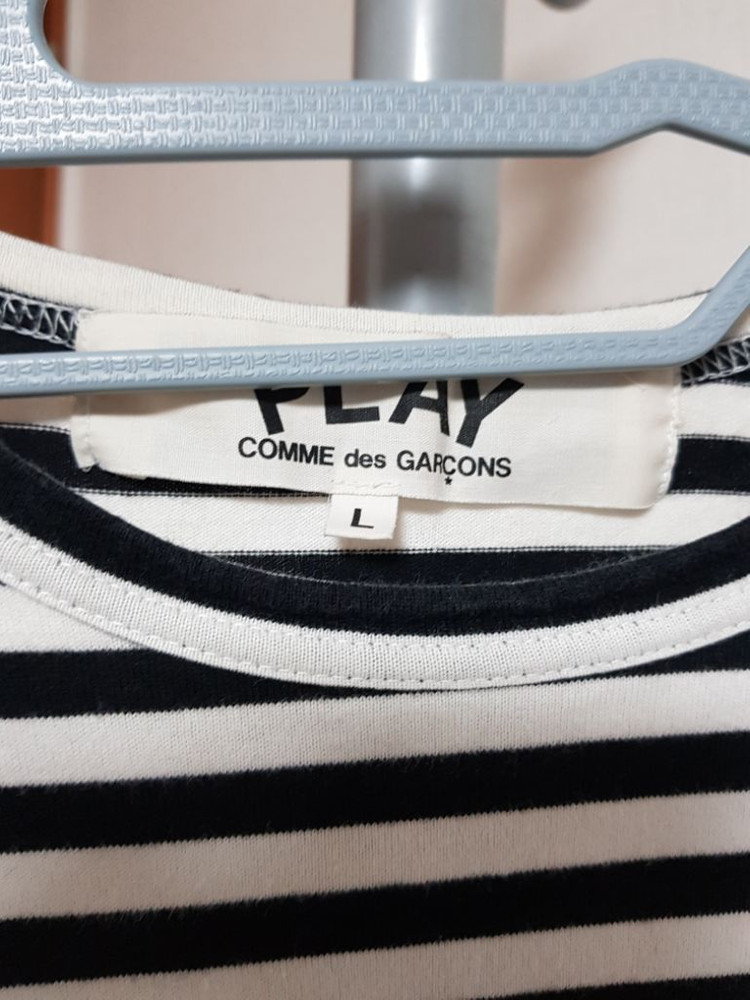 꼼데 가르송 여성 줄무늬티--2