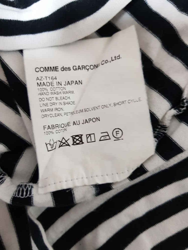 꼼데 가르송 여성 줄무늬티--5