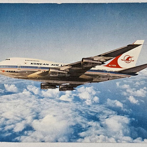 1970년대 대한항공 보잉747 항공기 엽서