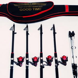 낚시가방+원투낚시대 3.6m 4대+4000번릴 4대외