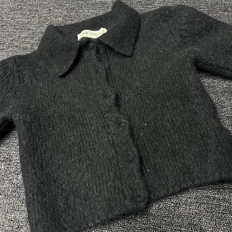 아워레가시 크롭 니트 가디건--6