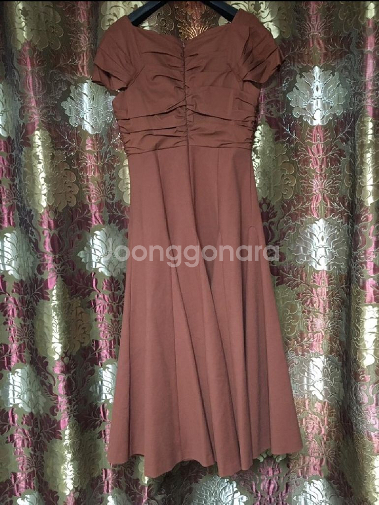 fayewoo 페이우 원피스 브라운 38 새옷 택O--9