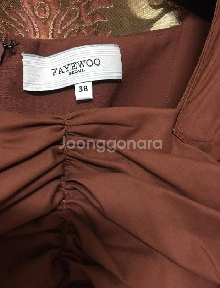 fayewoo 페이우 원피스 브라운 38 새옷 택O--8