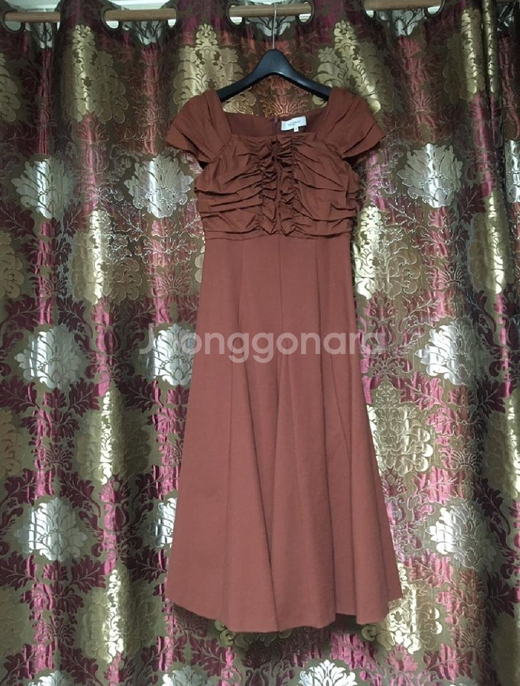 fayewoo 페이우 원피스 브라운 38 새옷 택O--6