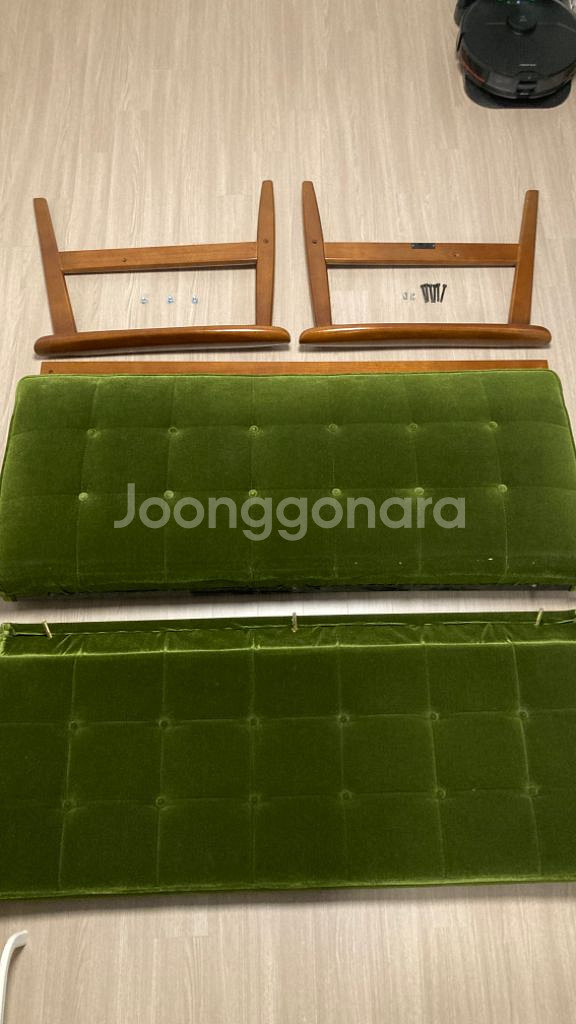 가리모쿠60 K체어 (모켓 그린, 월넛) 배송비 별도--1