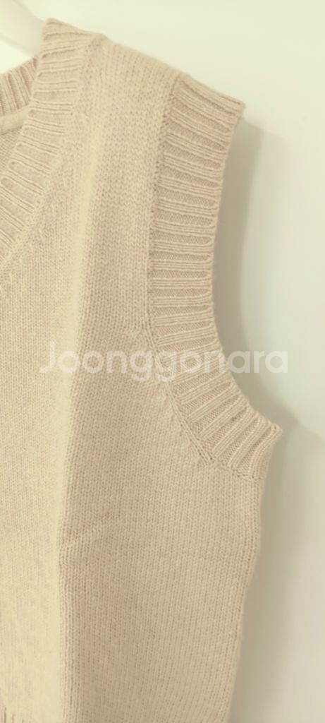 (새상품 S 55~66) 오버핏 V넥조끼--3