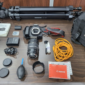 캐논 80d 17-55mm 삼각대포함 상태굿