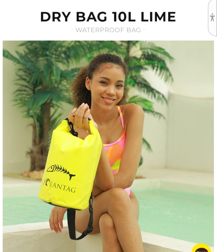 드라이백-오션테그 10L/라임컬러--4