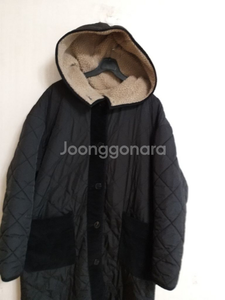 여성 에잇세컨즈 오버핏 누빔 후리스 패딩코트--1