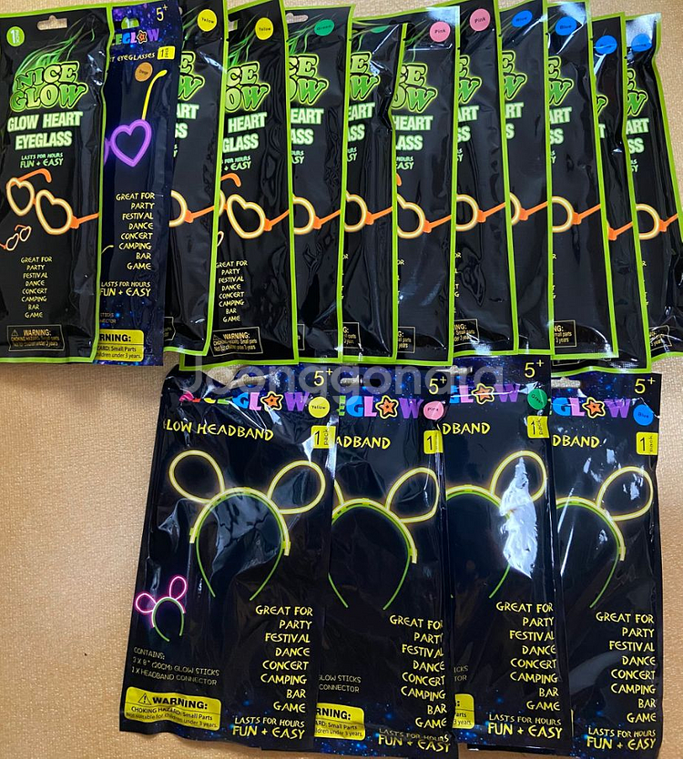 야광 안경,머리띠,파티용품,콘서트,야광춤(낱개 가능)--0