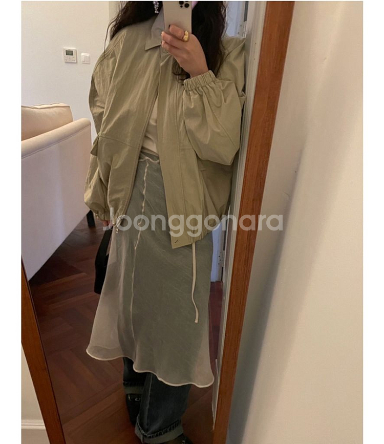 바스켓 시스루 레이어드 원피스 아이보리 새상품--1