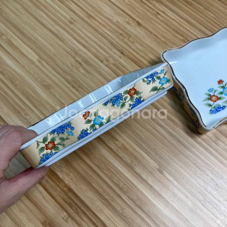 야마고 직사각 회접시 2개 (새상품)--1