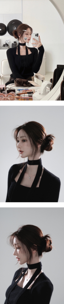 [품절새상품]라벨르블랑 래빗 스카프 니트 아이보리,블랙--4