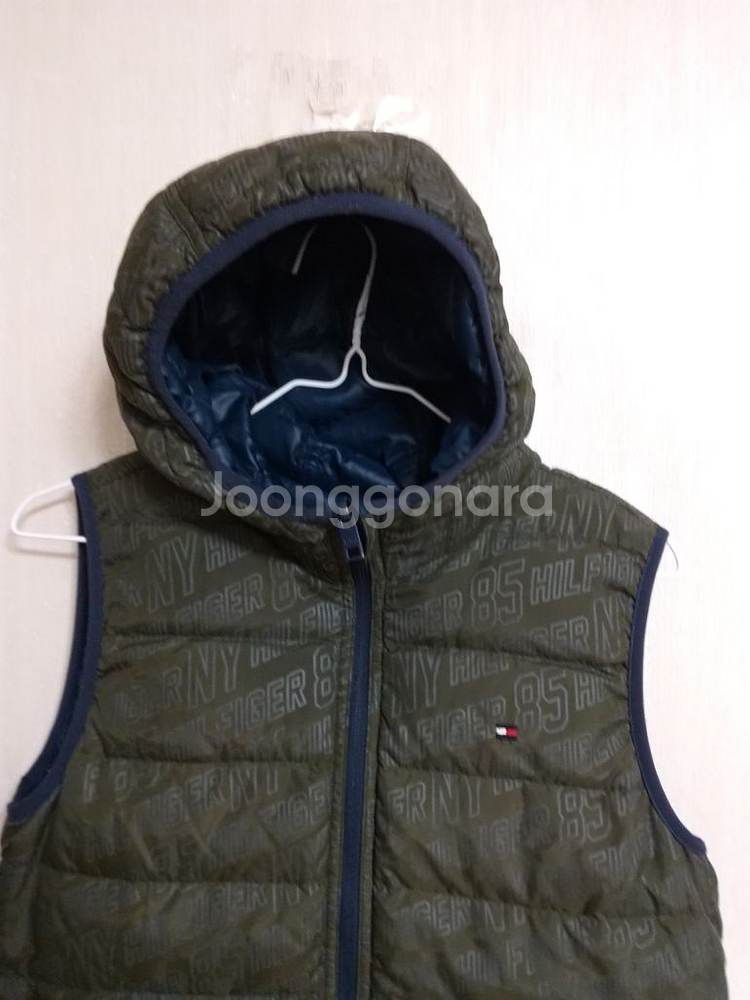 남여주니어 타미힐피거 양면 오리털 패딩조끼 (152)--7