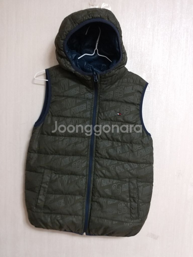 남여주니어 타미힐피거 양면 오리털 패딩조끼 (152)--1