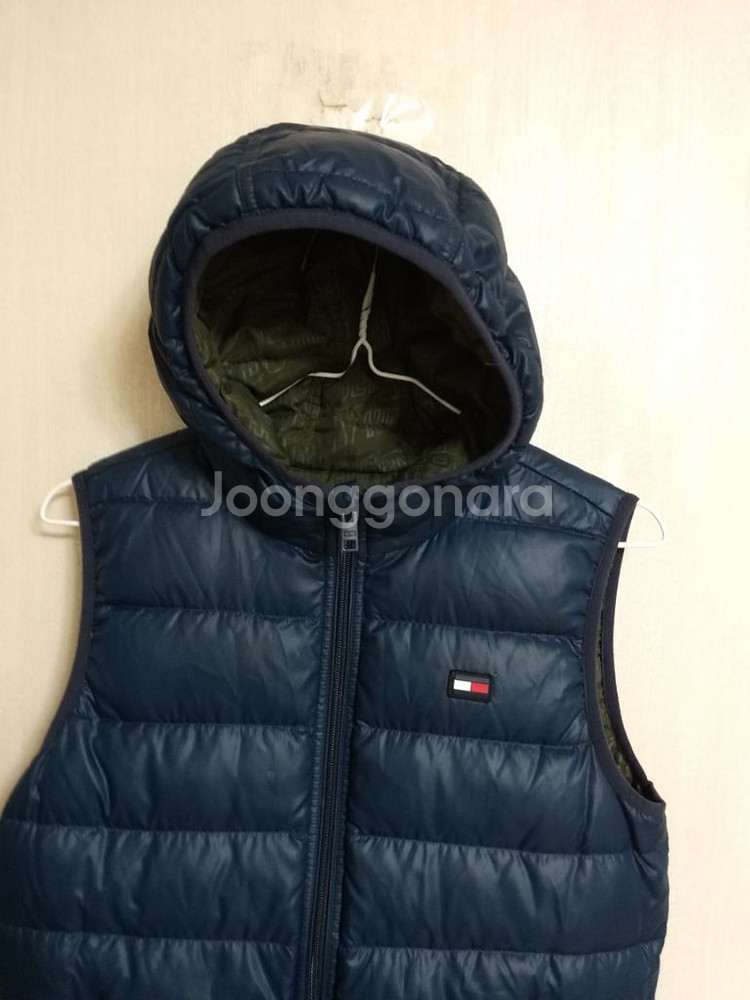 남여주니어 타미힐피거 양면 오리털 패딩조끼 (152)--3