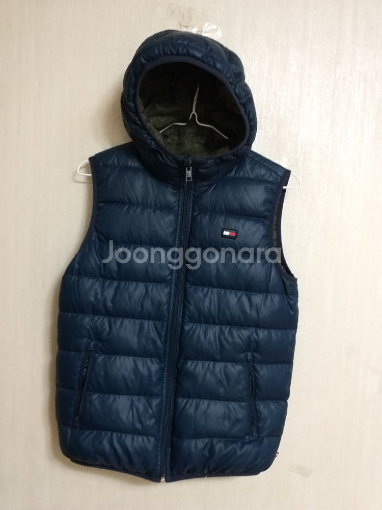 남여주니어 타미힐피거 양면 오리털 패딩조끼 (152)--2