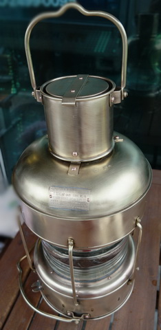 엔틱 일본제 대형 황동 오일 램프형 배신호등