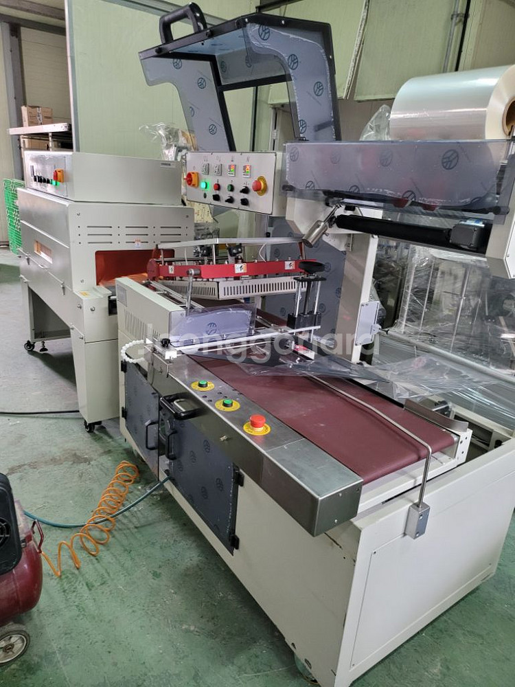 중고 전자동 수축포장기 수축포장기계 미사용 세트--0