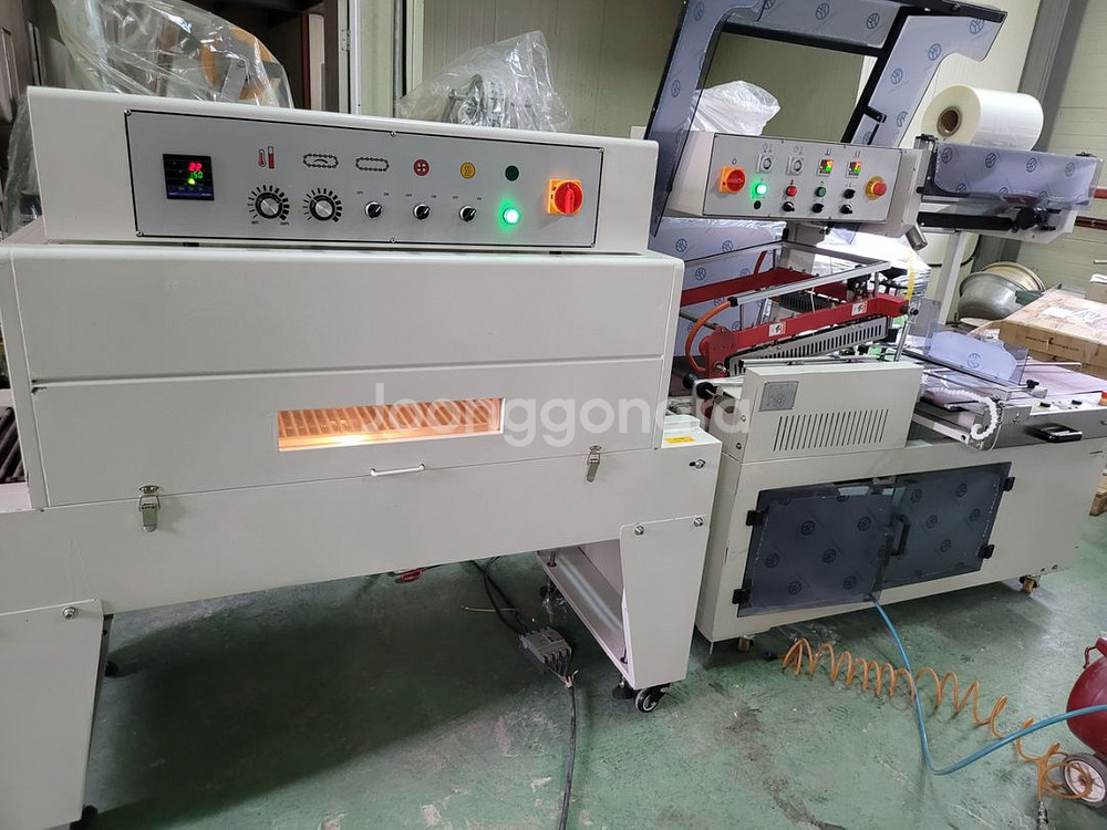 중고 전자동 수축포장기 수축포장기계 미사용 세트--1