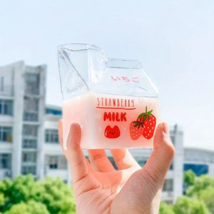 (새상품)일본 수입 우유곽 유리컵