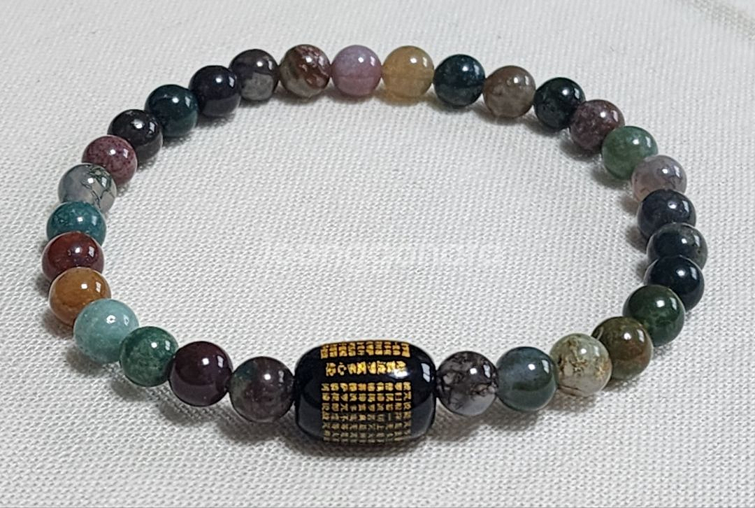 핸드메이드 원석 반야심경 팔찌 (6mm/8mm)-개별가--3