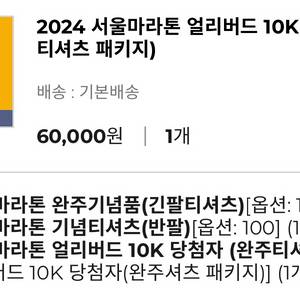 2024 서울마라톤(동아마라톤) 10km 양도합니다.