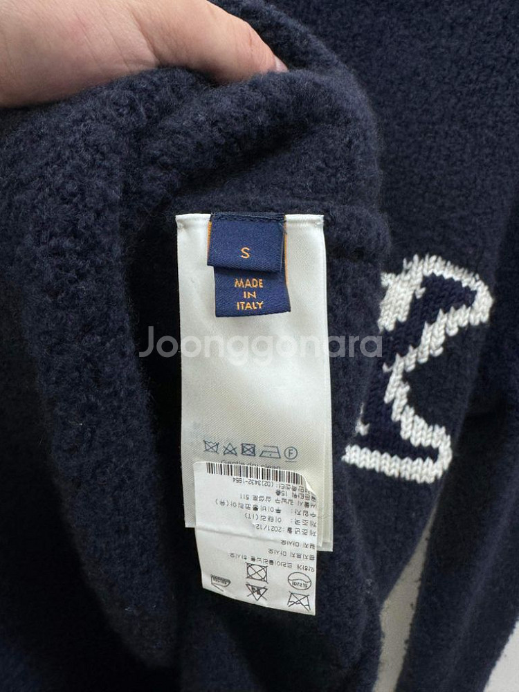 백화점판 루이비통 인타르시아 니트 블랙네이비--2