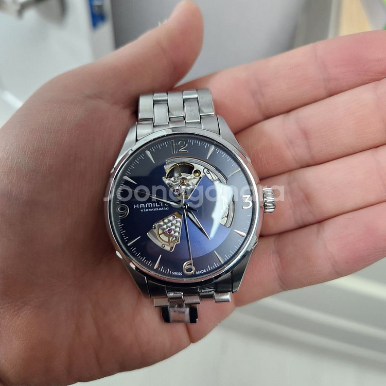 해밀턴 재즈마스터 오픈하트 청판 42mm--0
