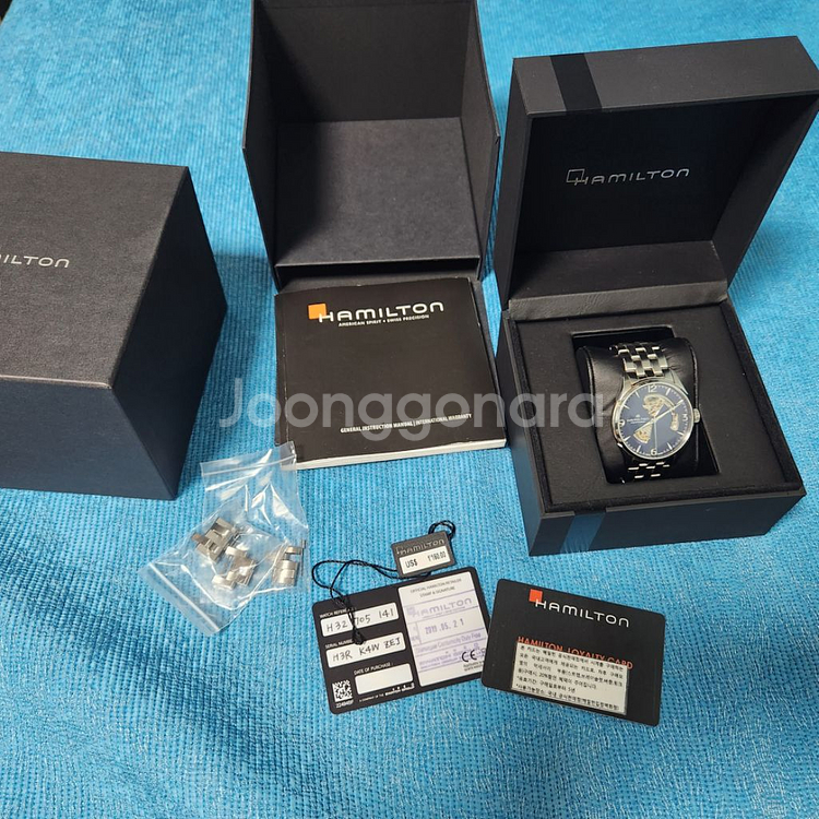 해밀턴 재즈마스터 오픈하트 청판 42mm--6