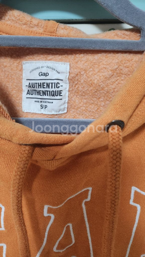 새상품 정품 GAP 기모 후드티 s/p 95(s)--1