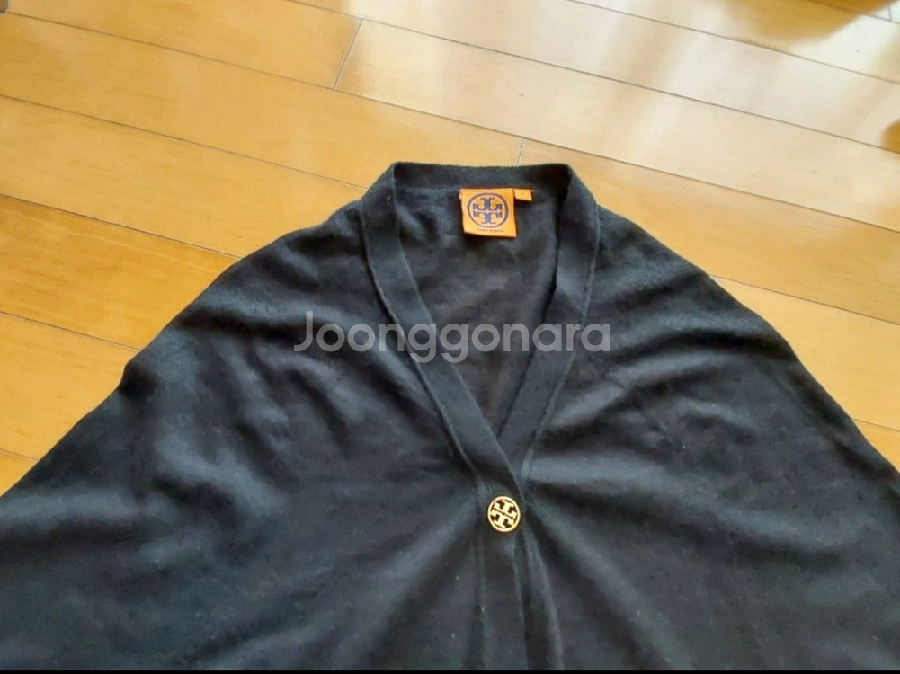 토리버치 캐시미어 블랙가디건--1