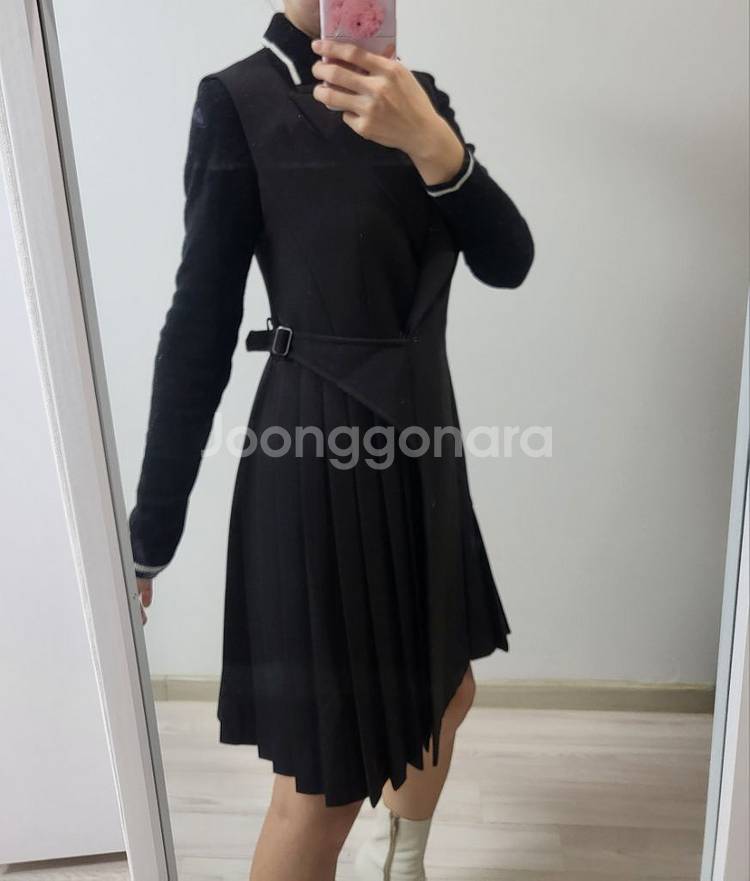 안나디바 지은블로그 아코디언 랩원피스--1