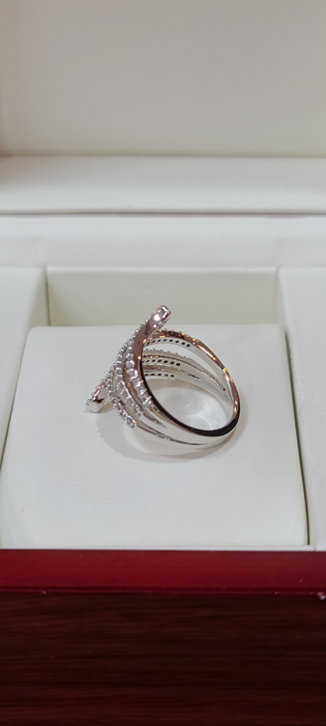 큐빅 지르코니아 셋팅 프리사이즈디자인 반지--1