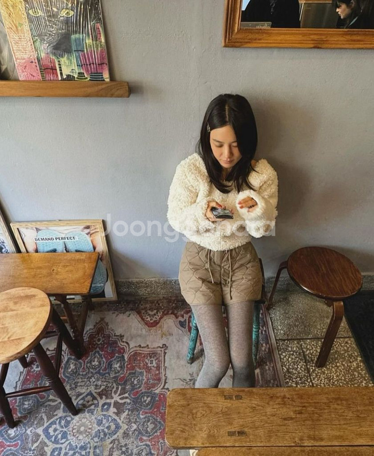 프레쉬라벨 패딩반바지 카키s--2