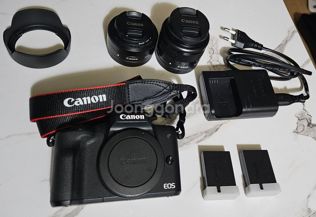 캐논 M50,15-45mm,22mm렌즈 일괄 판매합니다--0
