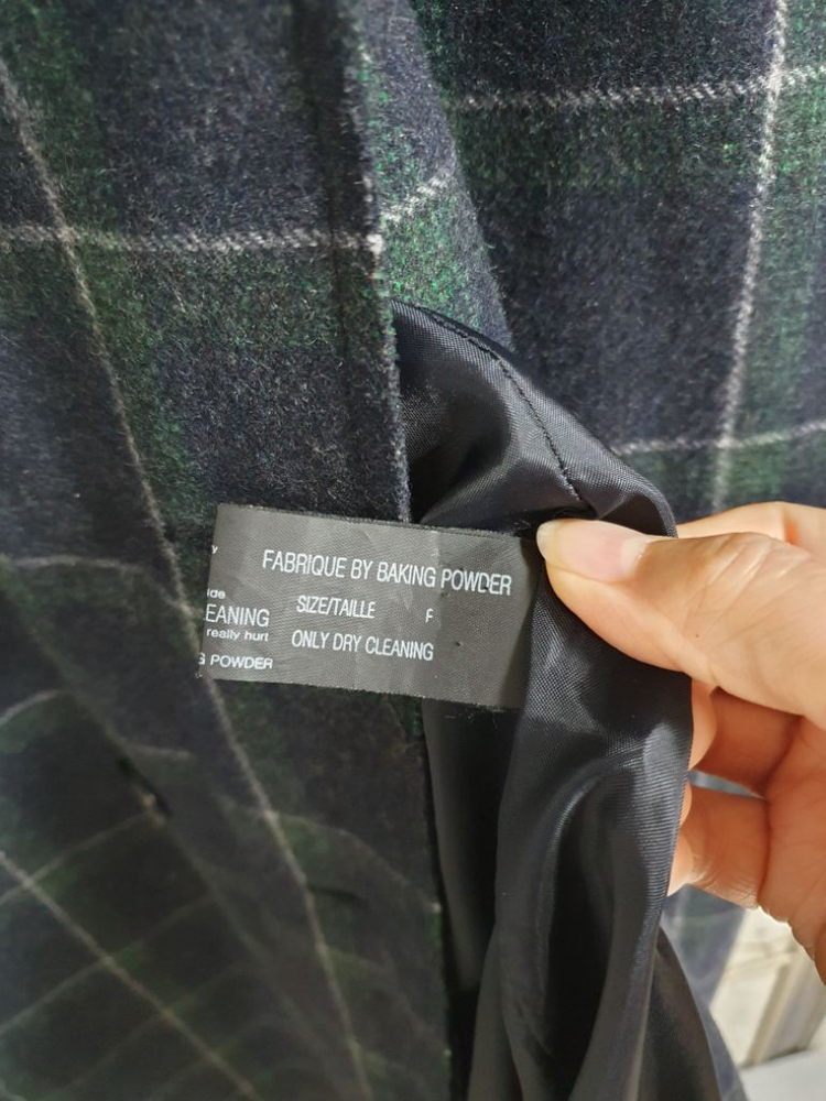 베이커 울 체크코트 FREE--5