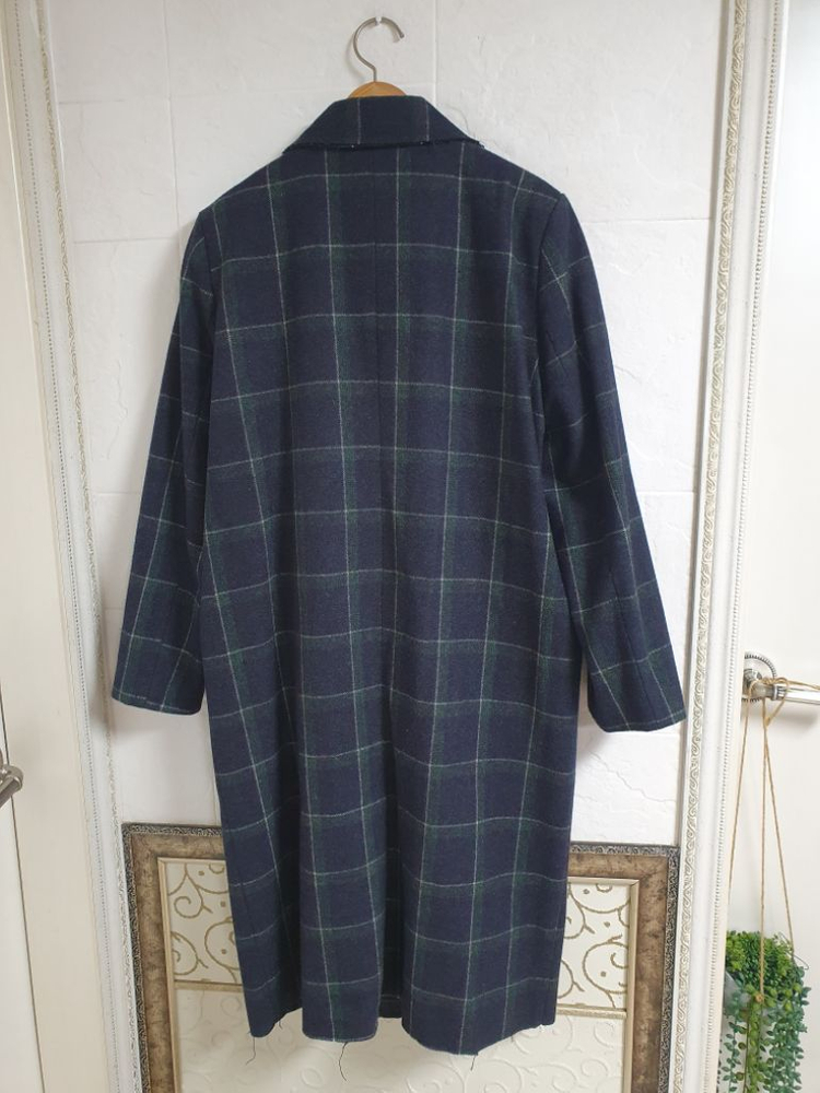 베이커 울 체크코트 FREE--1