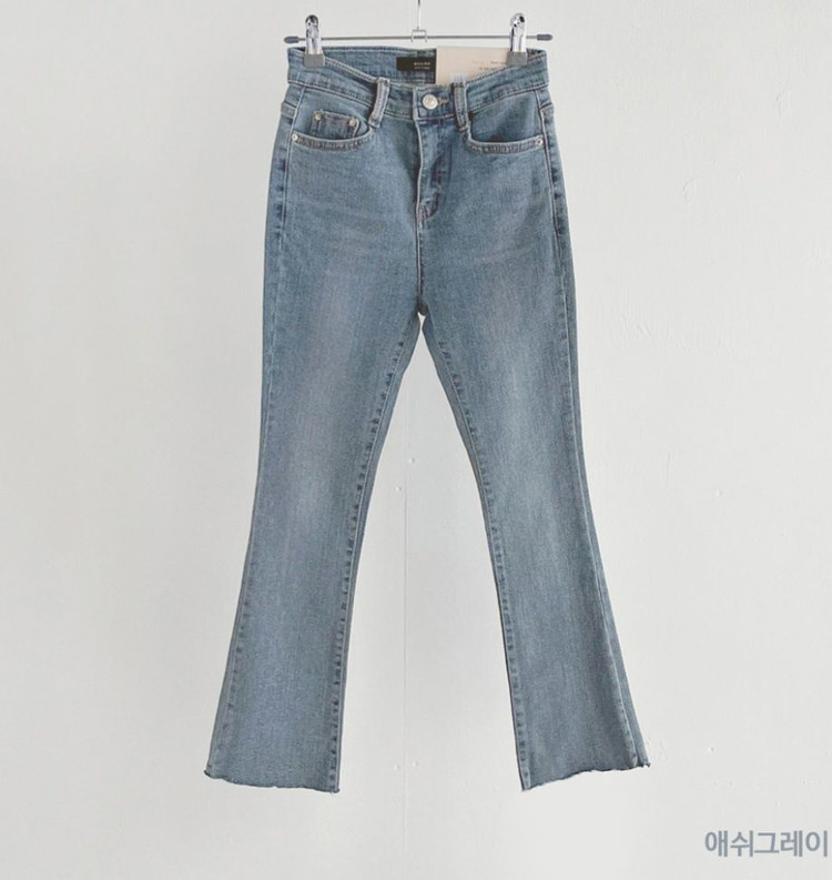 모디핏 그레이연청 8부 세미부츠컷 이미지