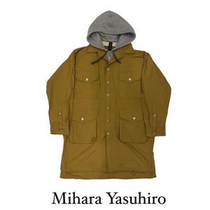 미하라야스히로 후드 도킹 셔츠 코트