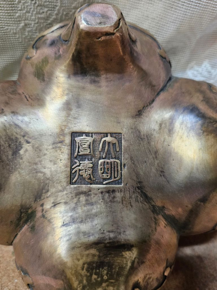 중국 황실 명품 황동 향로 이미지