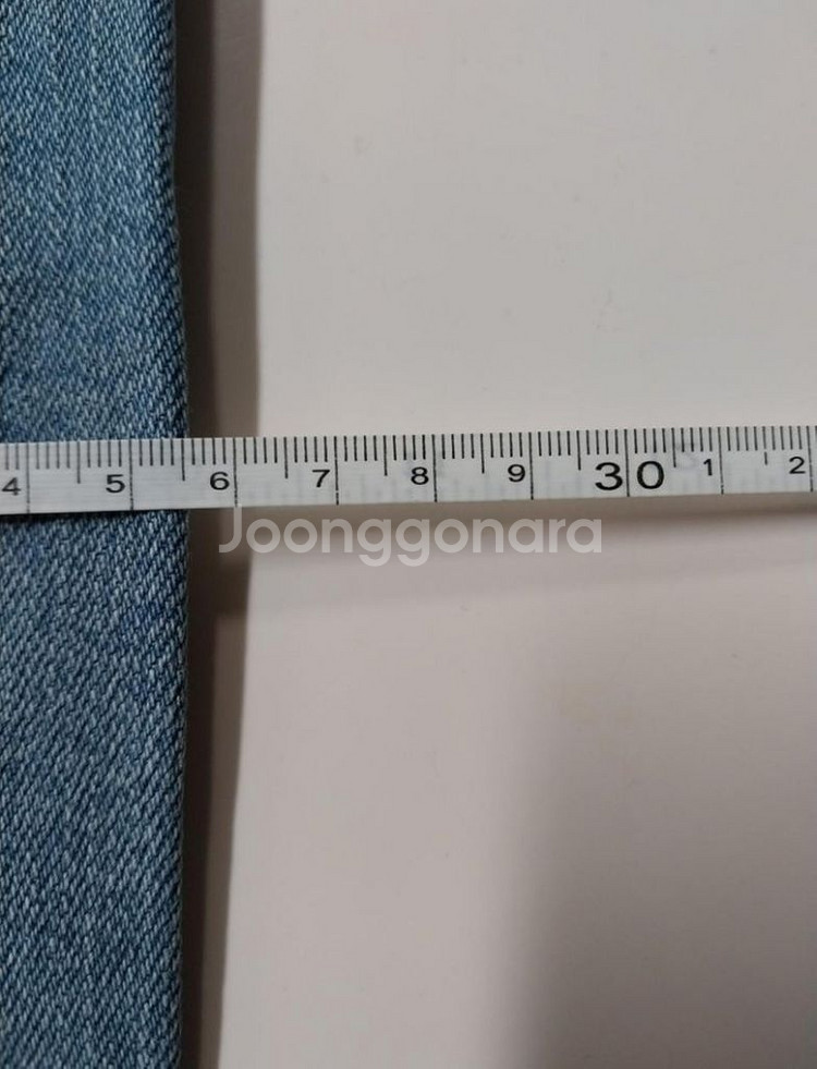 30)켈빈청바지 가죽패치 연청 워싱 스판 일자청바지--8