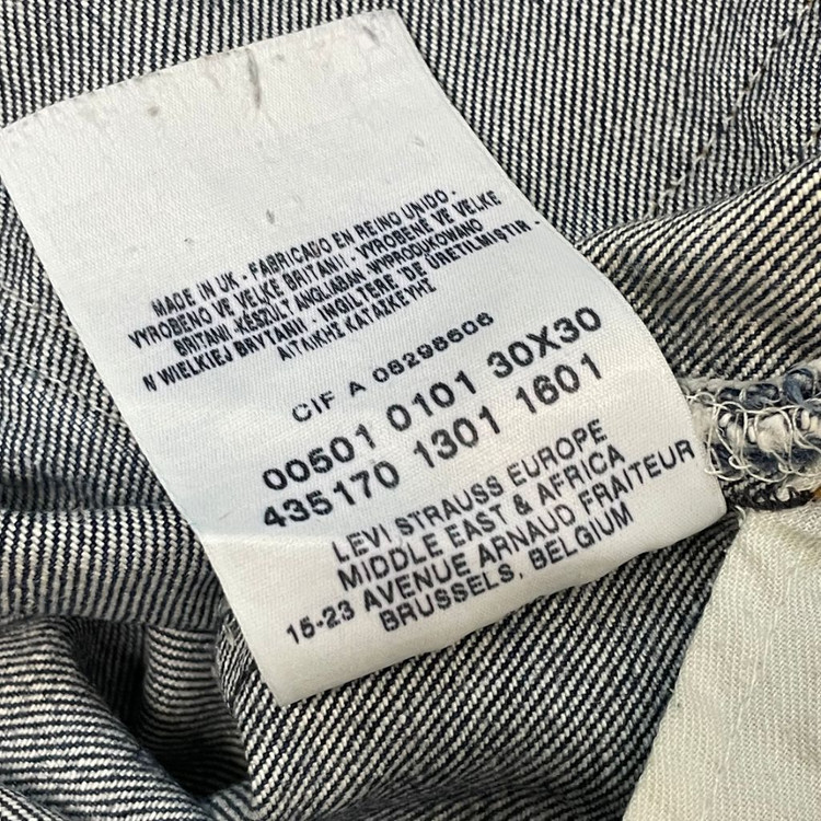 리바이스 501 데님 팬츠 청바지 영국빈티지 26인치 이미지