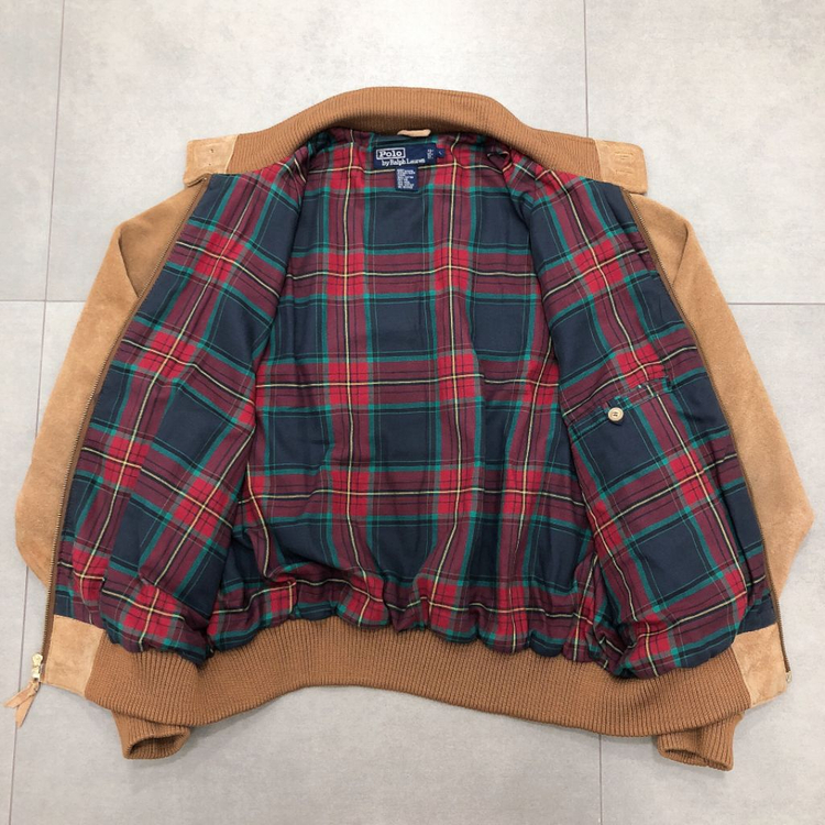 폴로 랄프로렌 스웨이드 레더 가죽 헤링턴 자켓 L 이미지