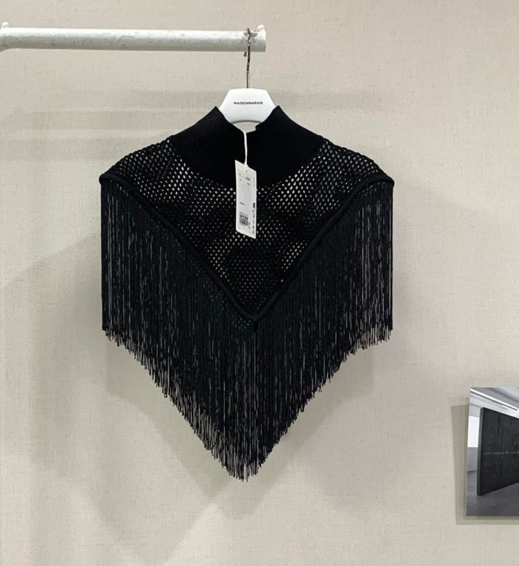 (새상품) 코스 프린지 자켓 블레이저 블랙탑 이미지